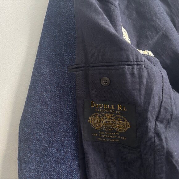 Ralph Lauren RRL Double RL 3-roll-2 Navy Sport Coat/ Blazer in Cotton Wool - 40 - Picture 7 of 13